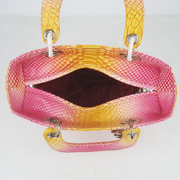 Christian Dior 1887 Snake Leather Shoulder Bag-Red